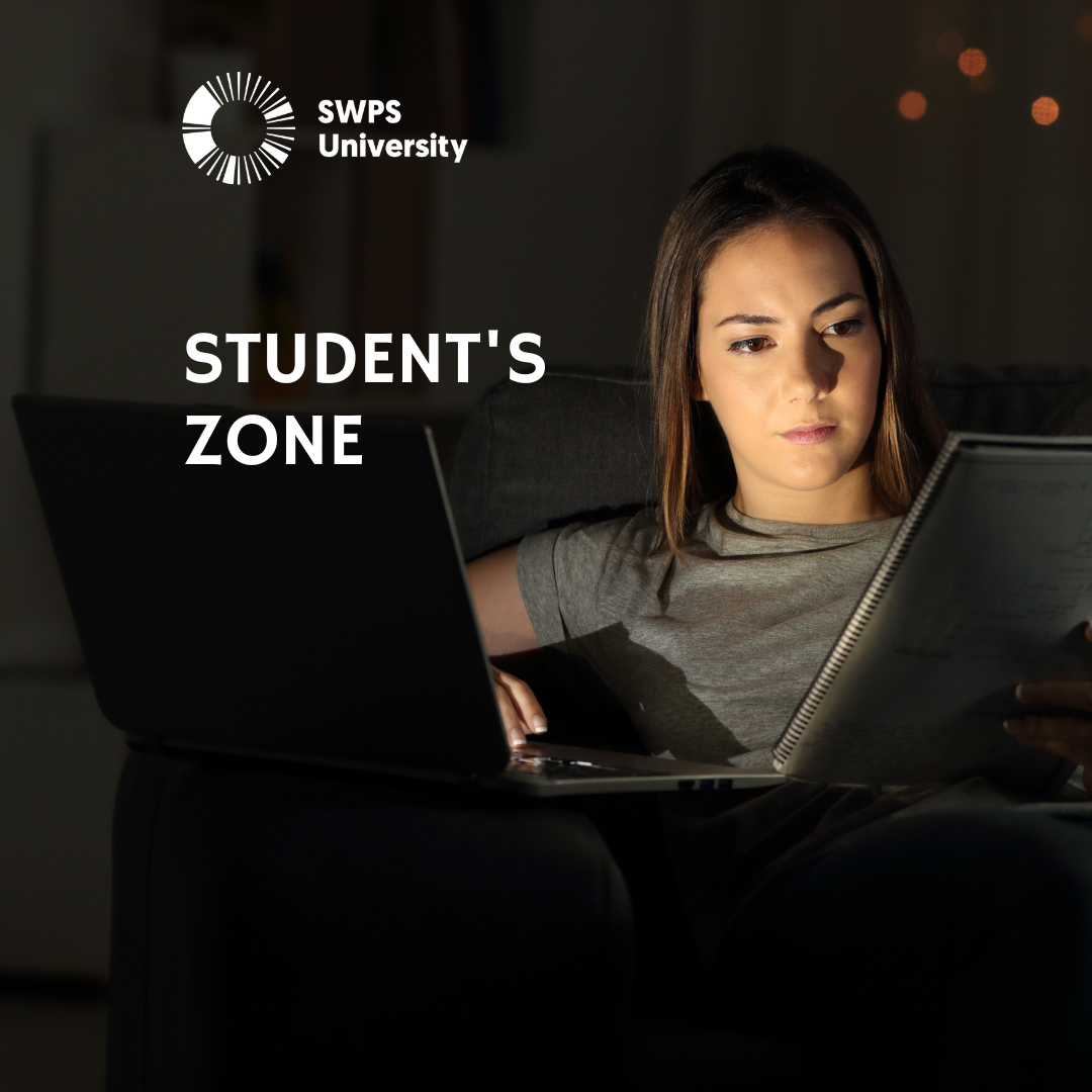 a student studying with her laptop